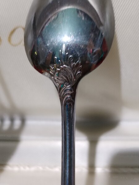 Caseta cu furculita si lingurita argintate Christofle