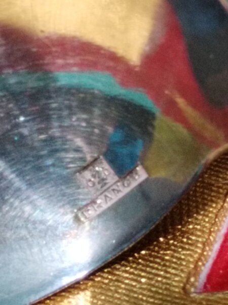 Caseta cu furculita si lingurita argintate Christofle